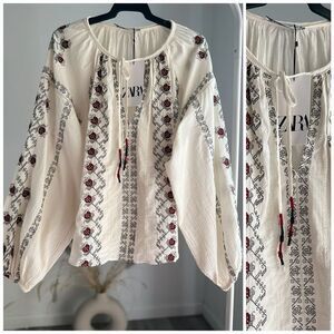 Zara Embroidered Blouse